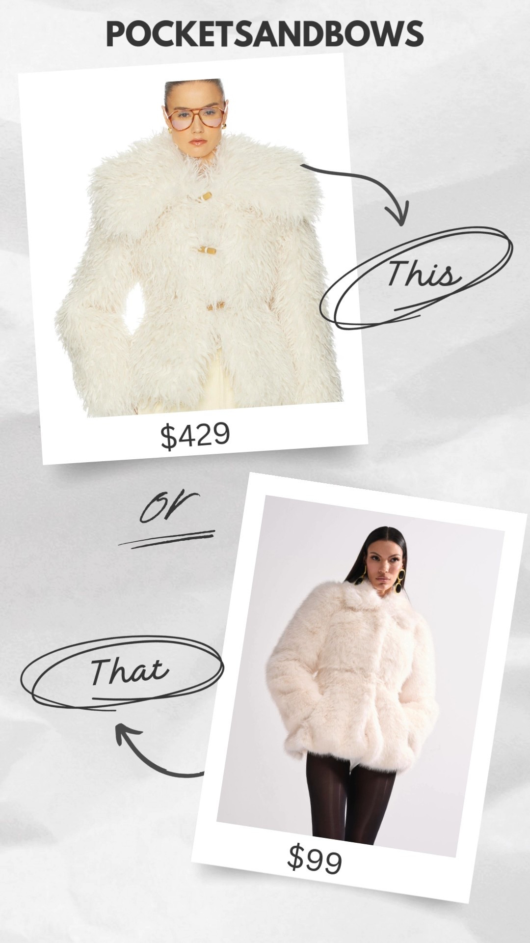 The Peplum fur coat! The look for less! Which is your favorite!! 

#LTKFindsUnder100 #LTKHoliday