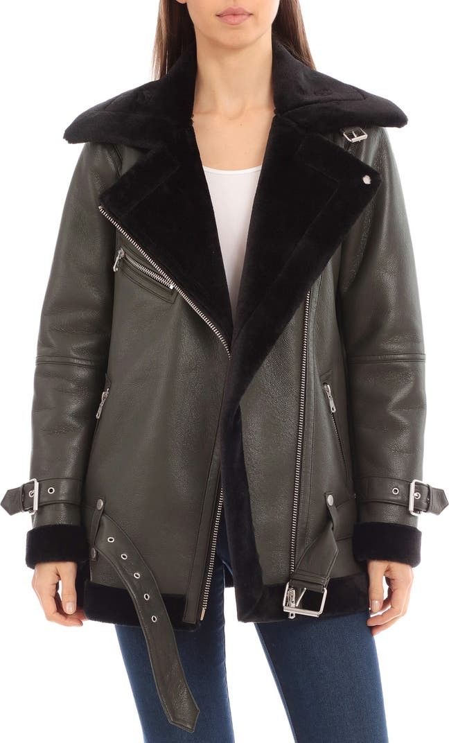 Avec Les Filles Moto, Winter Clothes, Womens Winter Coat, Casual Winter Outfits, Shearling Jacket | Nordstrom