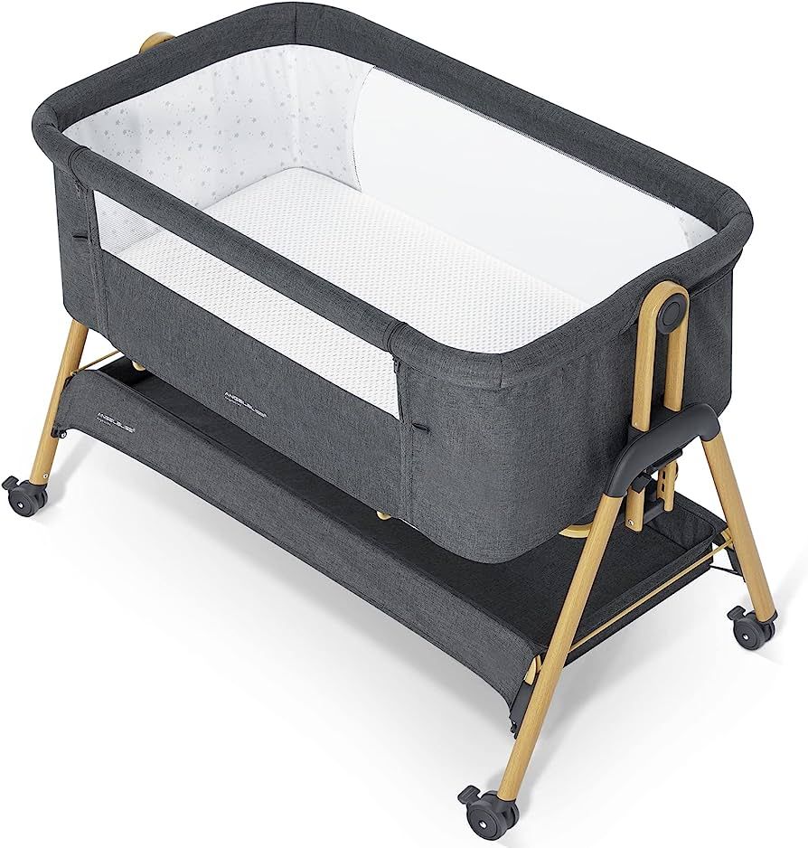 ANGELBLISS Baby Bassinet Bedside Sleeper, Easy Folding Bedside Crib with 100% Breathable & Washab... | Amazon (US)