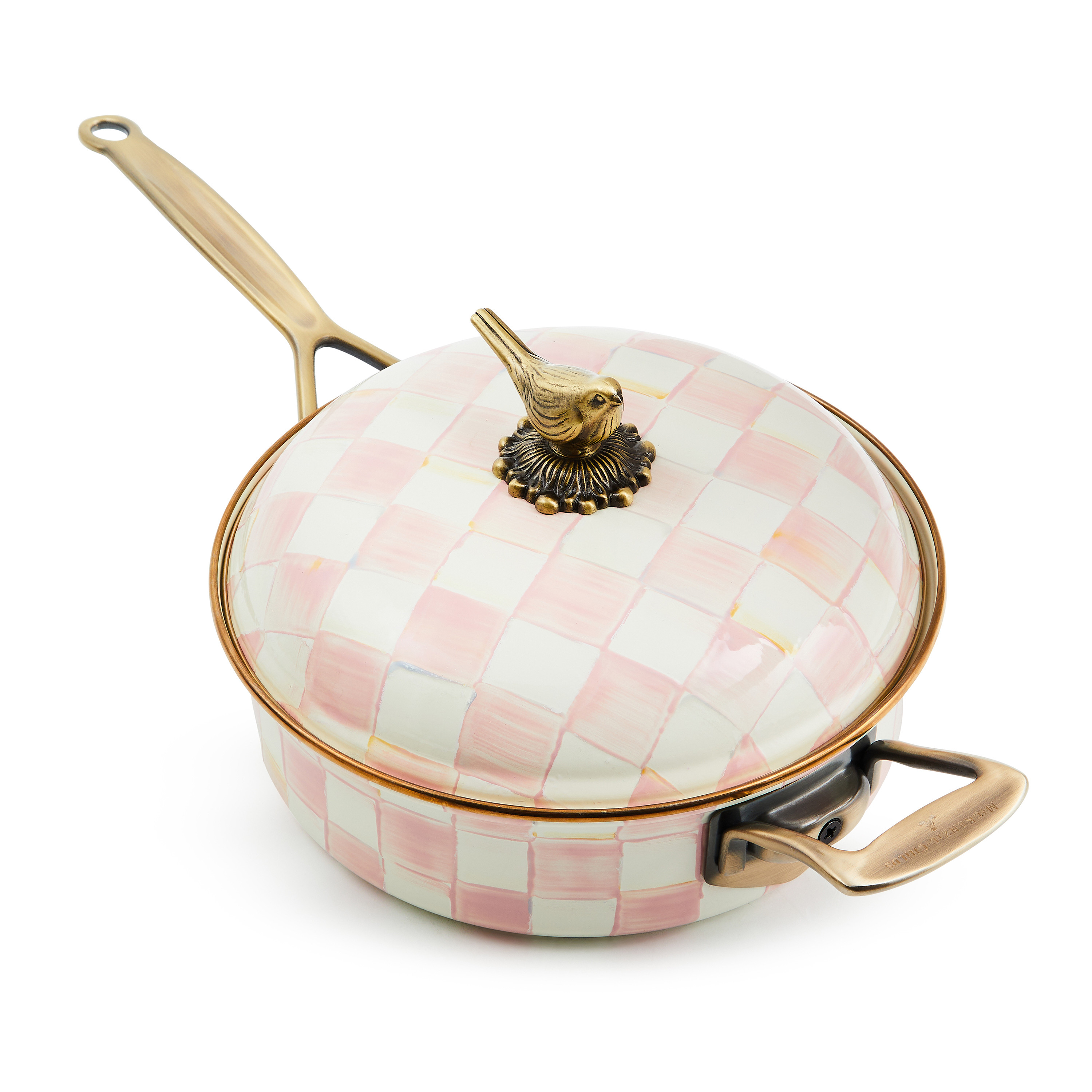 MacKenzie-Childs Rosy Check 3 Qt. Saute Pan