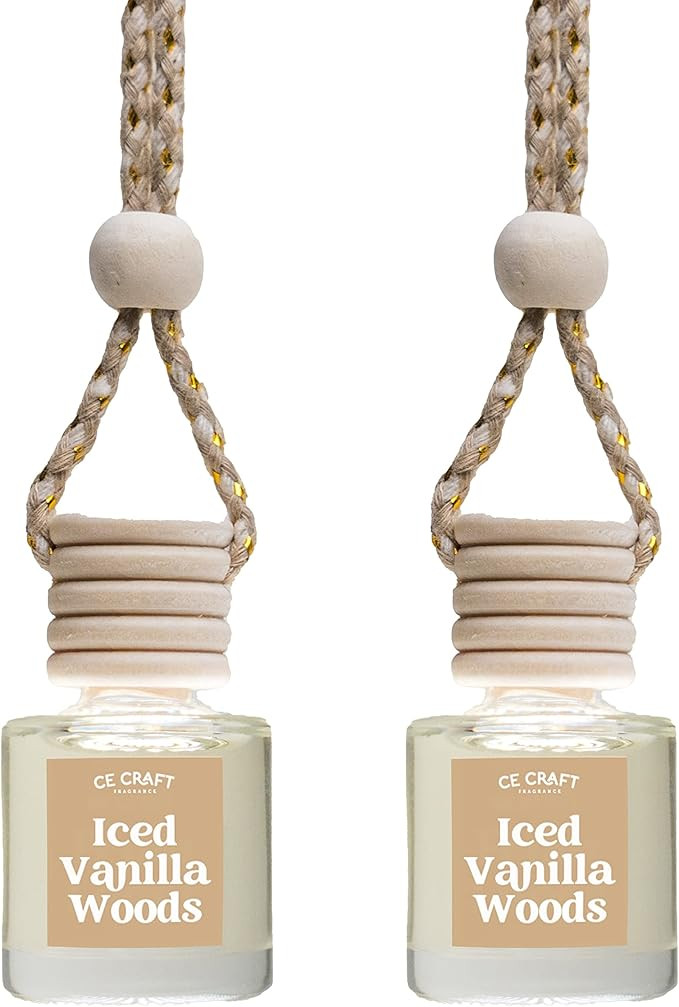 CE Craft Iced Vanilla Woods Car Air Hanging Fragrance Oil Diffuser – Car Air Freshener Diffuser... | Amazon (US)