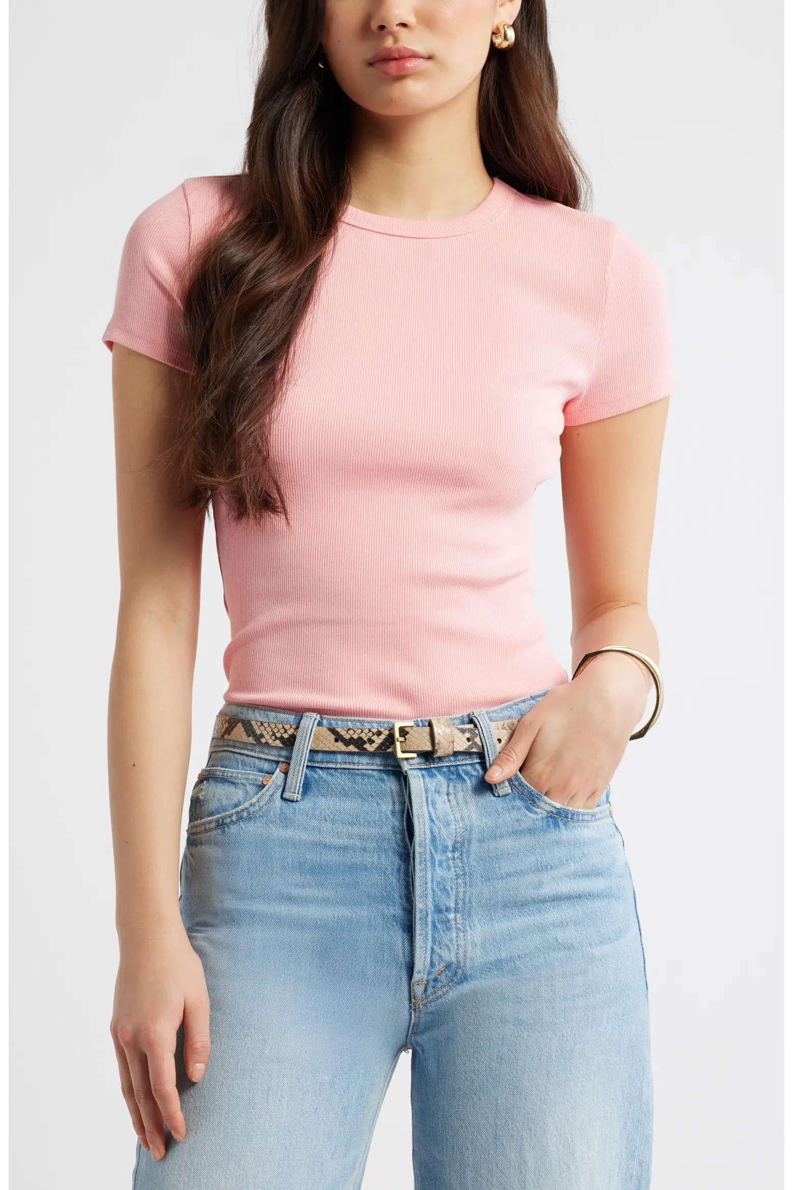 Rib Short Sleeve Shirt (Women) | Nordstrom | Nordstrom