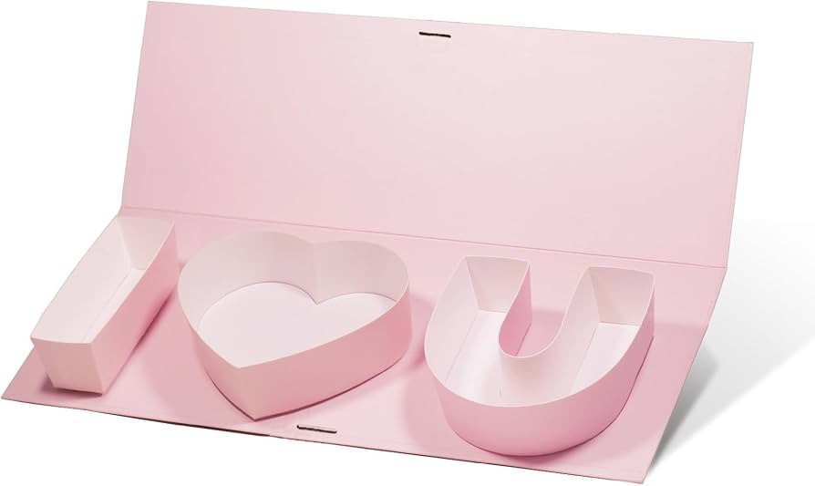 Geoto 17.3 x 6 x 2 inches Creative Design I Love You Letter Shaped Cardboard Valentine's Day Love... | Amazon (US)