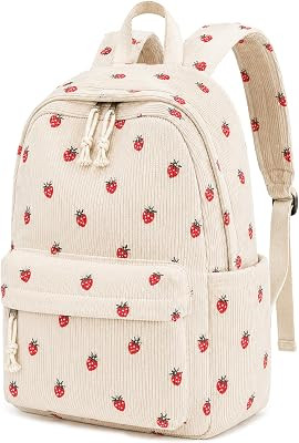 School Backpack for Teen Girls Backpacks Corduroy School Bags, Lightweight Women Laptop Bag Trave... | Amazon (US)