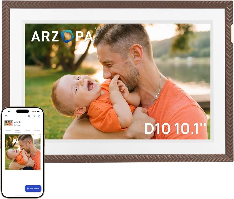 ARZOPA 10.1" WiFi Digital Picture Frame 32GB HD IPS Anti-Glare Touch Screen Digital Photo Frame, ... | Amazon (US)