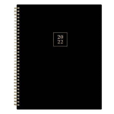 2022 Planner 8.5" x 11" Weekly/Monthly Wirebound Flexible Poly Cover Black - Rachel Parcell by Bl... | Target