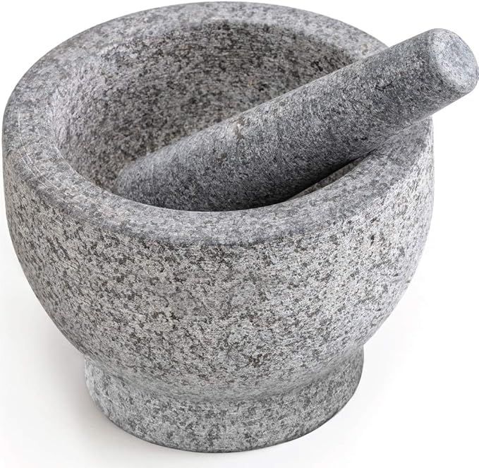 Gorilla Grip Heavy Duty, Unpolished, Granite Mortar and Pestle Set, Holds 2 Cups, Perfect for Gua... | Amazon (US)