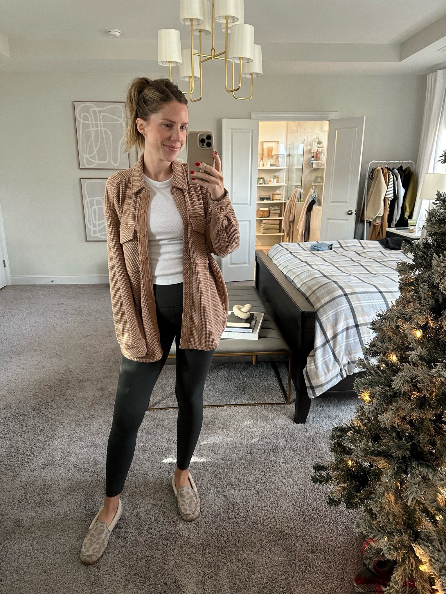 Aerie waffle shirt on sale. Wearing small