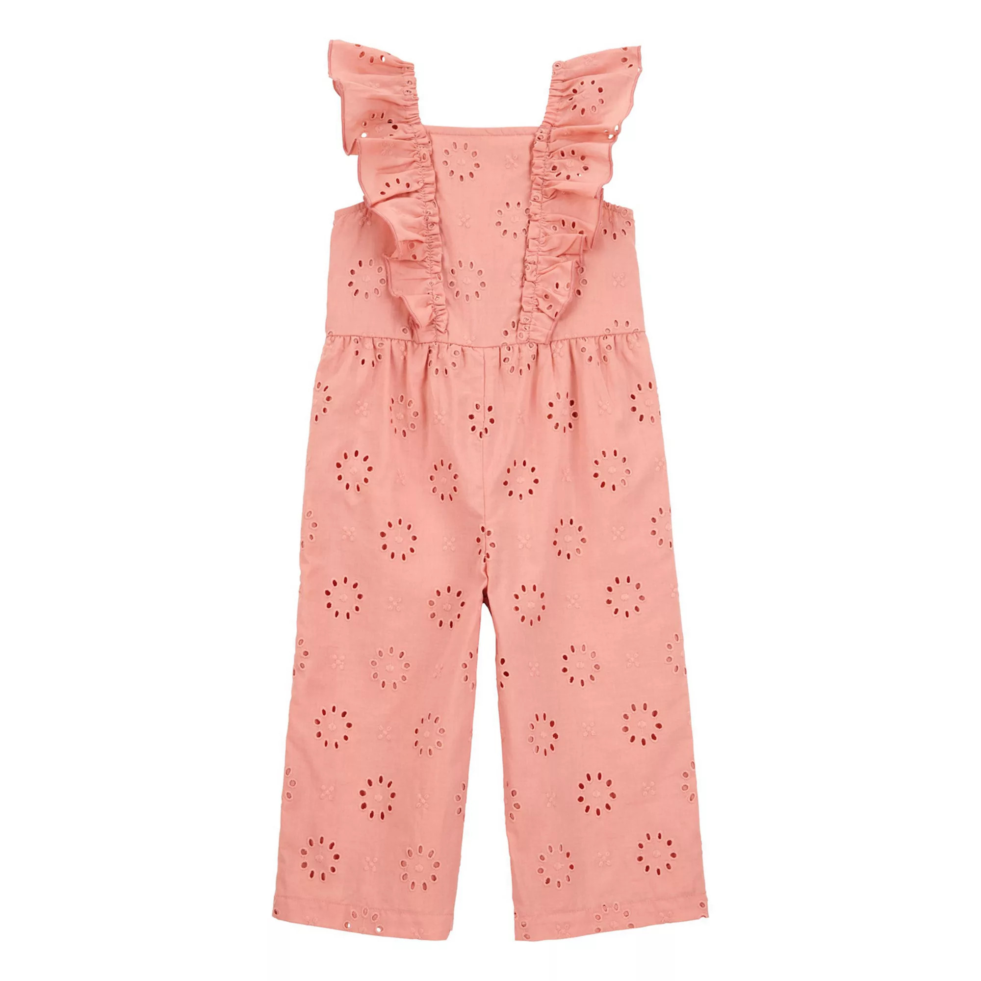 Toddler Girls Carter's Eyelet Flutter Sleeve Jumpsuit | Kohl's