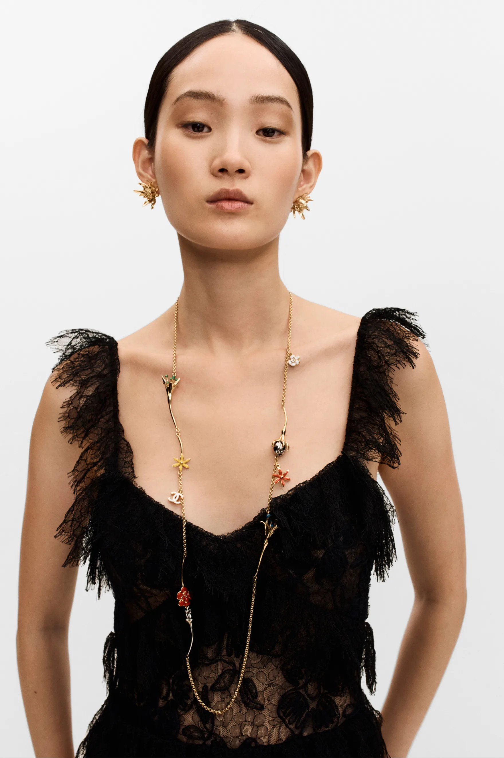 Long dress - Lace, black — Fashion | CHANEL | Chanel, Inc. (US)