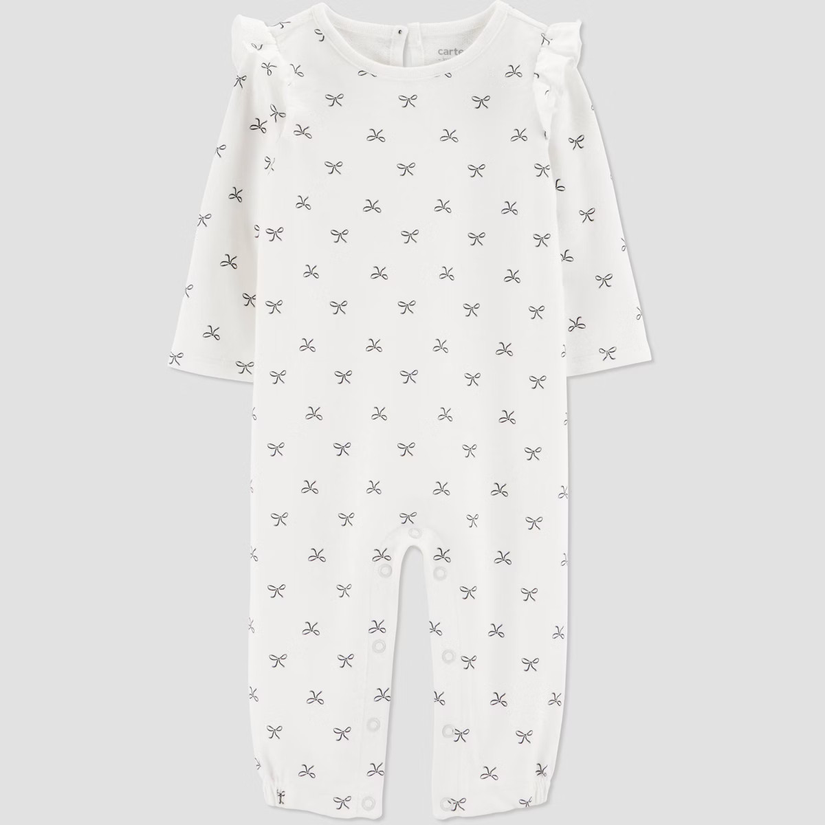Carter's Just One You® Baby Girls' Bow Long Sleeve Romper - Ivory | Target