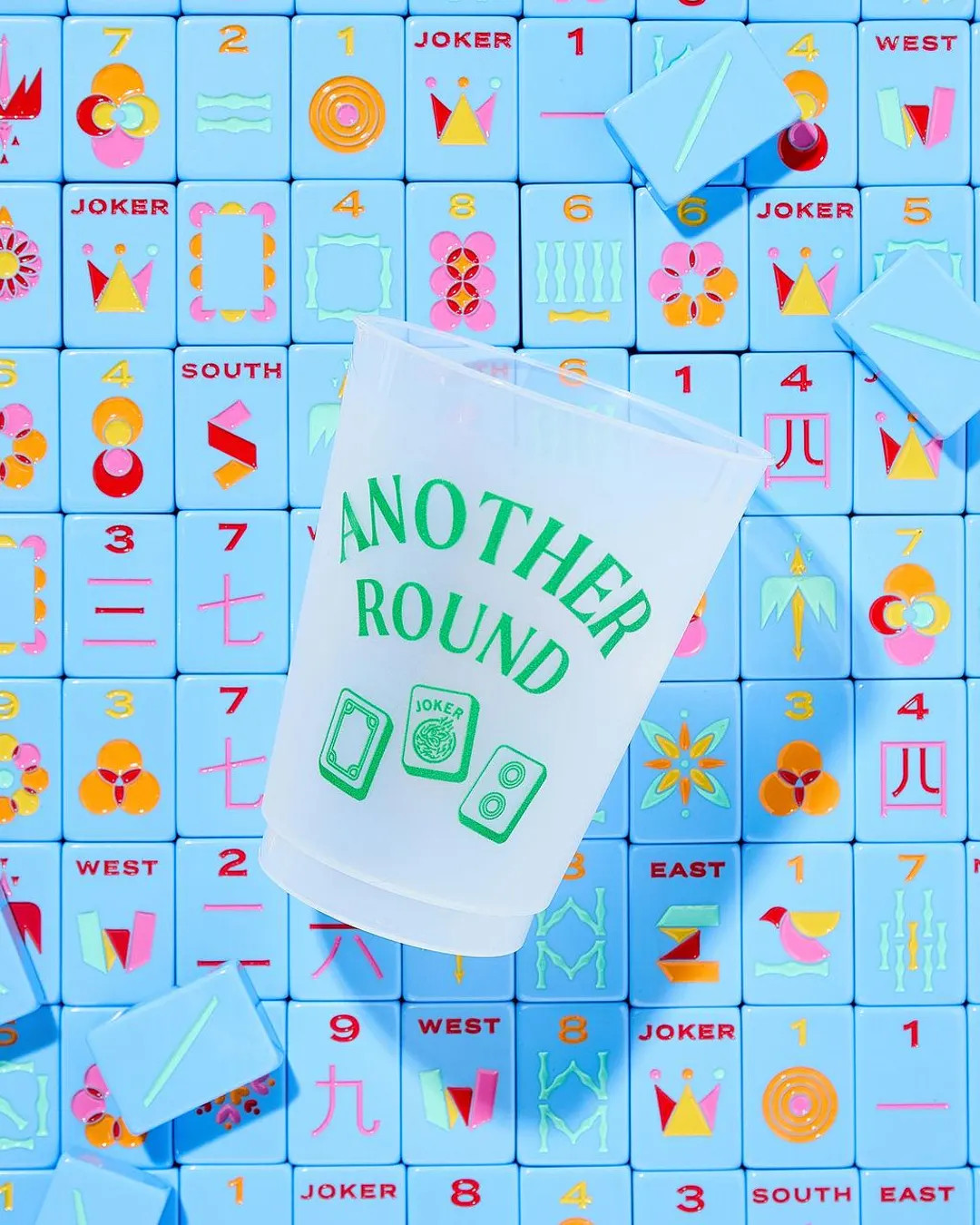 Another Round Frost Flex Cups, Mahjong shatterproof Cups, Mah-jong Cups, Mah Jong Cups, Dot Bam C... | Etsy (US)