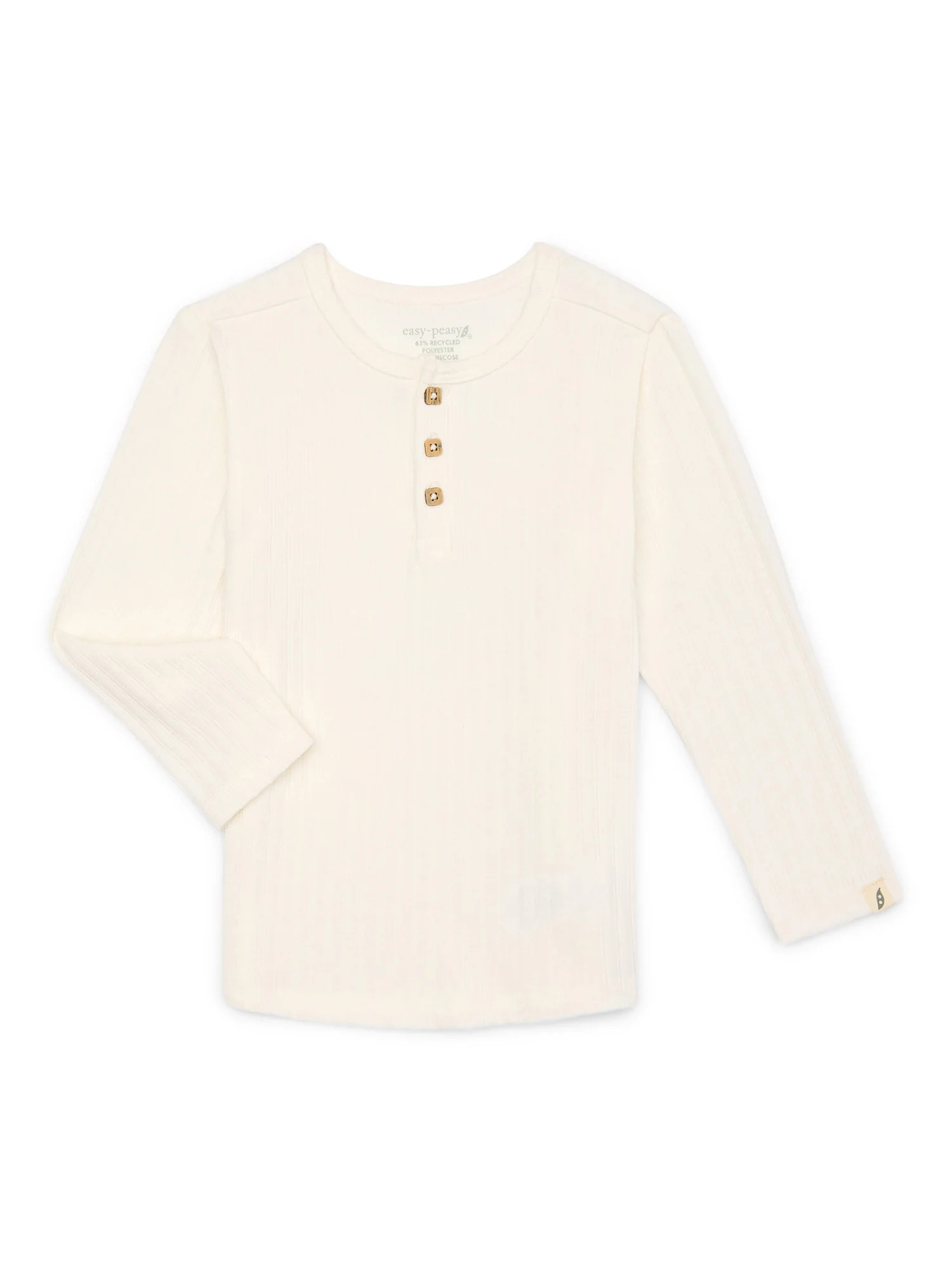 easy-peasy Toddler Boy Ribbed Henley with Long Sleeves, Sizes 18M-5T | Walmart (US)