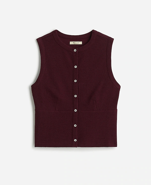 Split-Crewneck Cardigan Tank | Madewell | Madewell