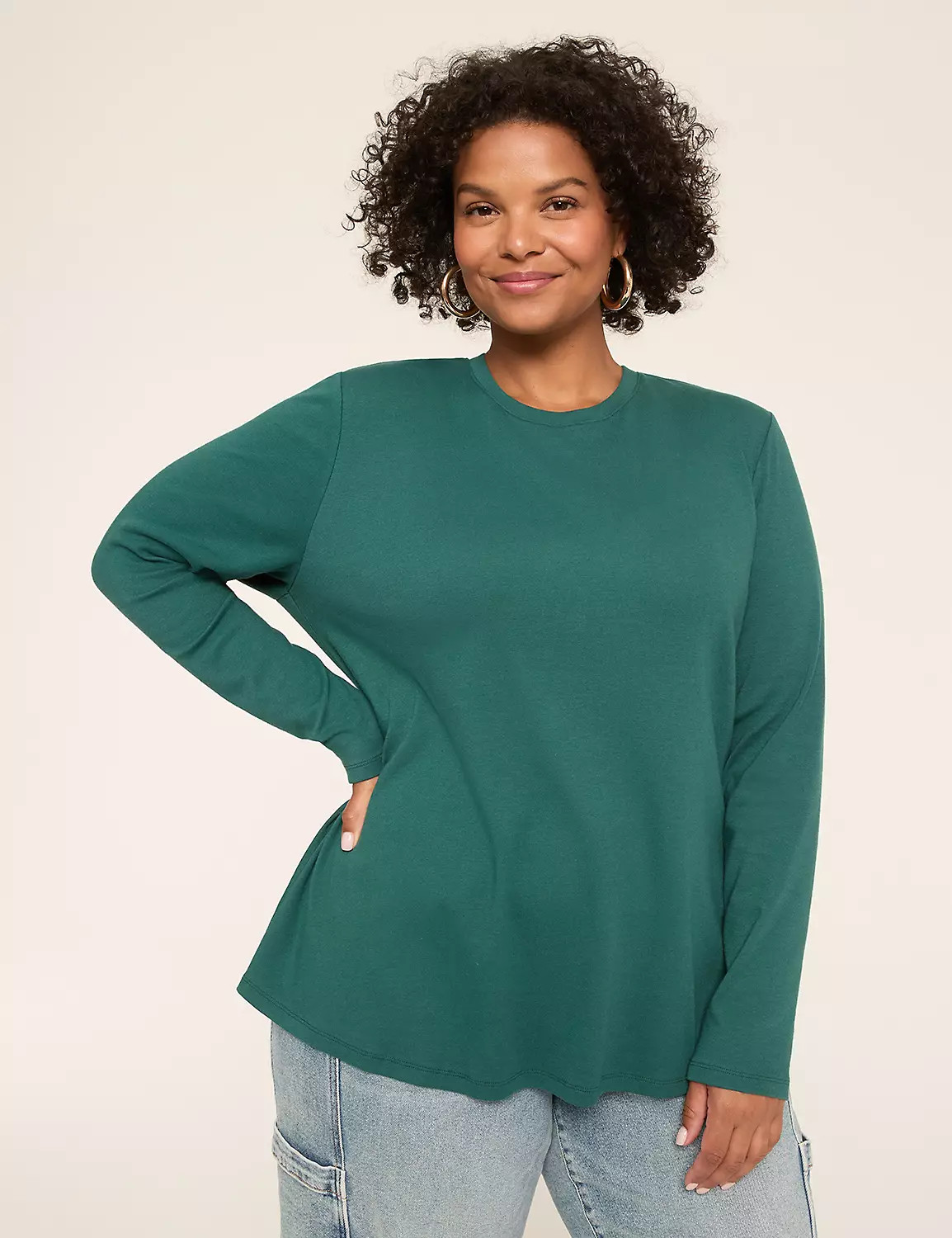The Long-Sleeve Layering Tee | LaneBryant | Lane Bryant (US)