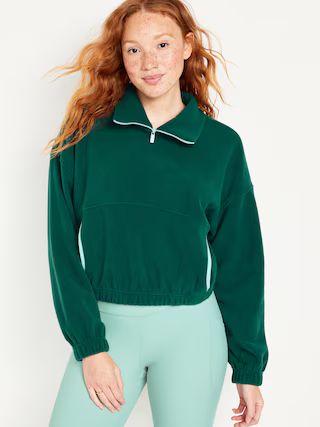Micro Fleece Cropped Pullover for Women | Old Navy (US)