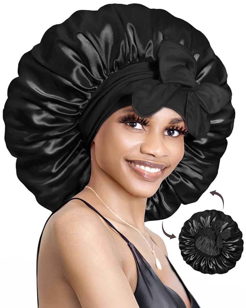 BONNET QUEEN Seidenhaube zum Schlafen mit Haarschutz für Nacht, Doppelseitige Schlafhaube Seide ... | Amazon (DE)