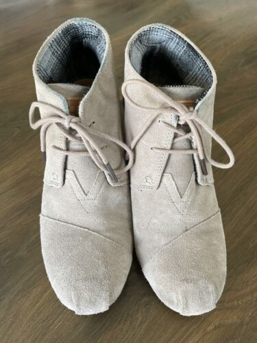 TOMS Womens Size 9 Tan Suede Shoes Wedges Closed Toe  | eBay | eBay US