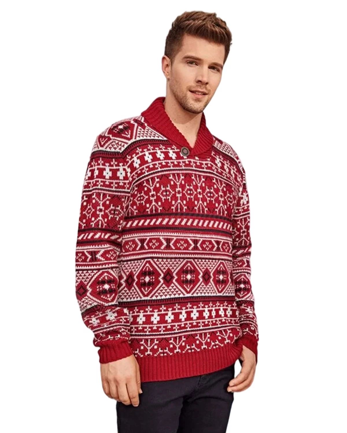 SALEZONE Men Christmas Sweaters Round Neck Long Sleeve Festive Clothing | Walmart (US)