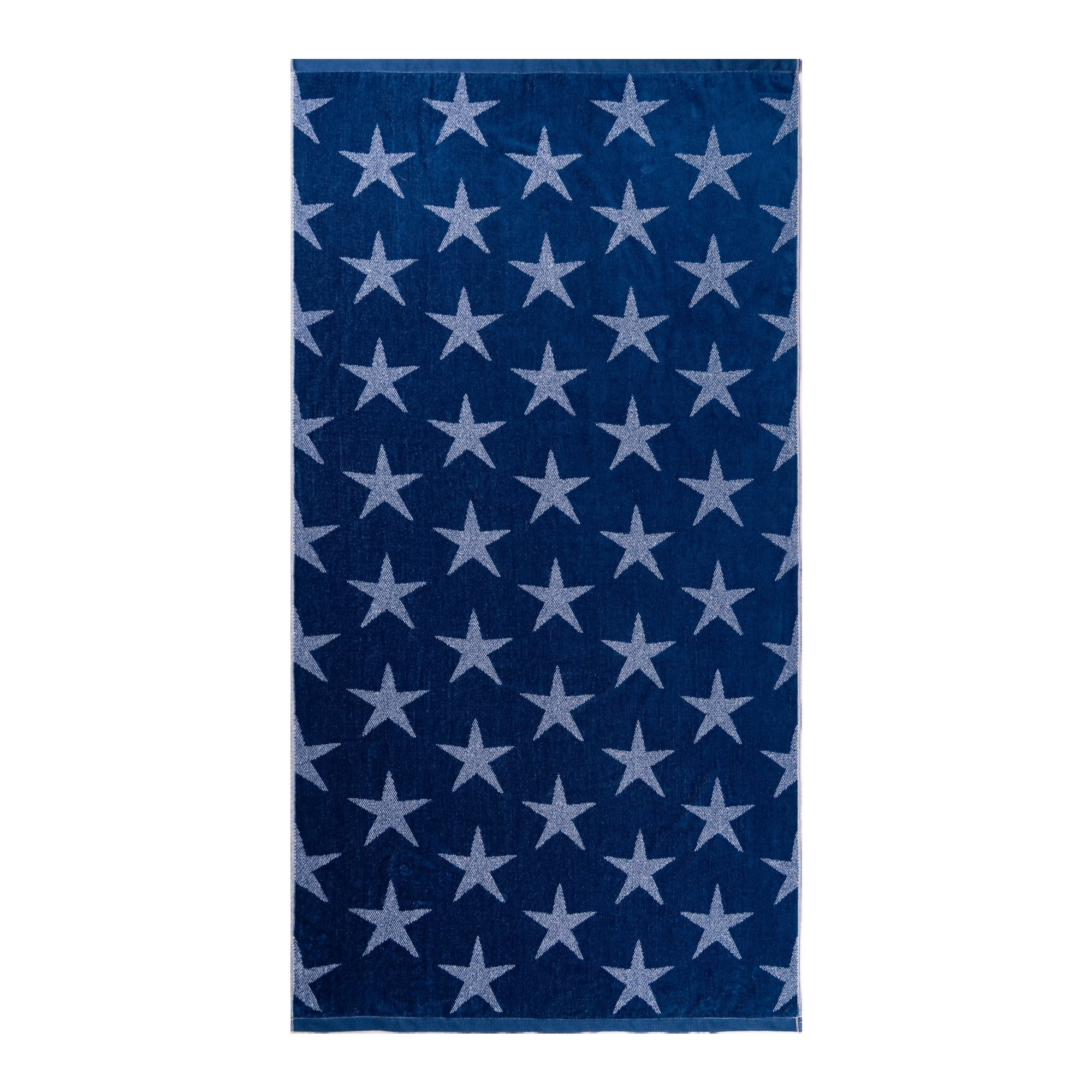 Mainstays Patriotic Cotton Blend Beach Towel, 36 x 72 in, Navy Blue Star | Walmart (US)