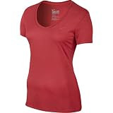 Nike Women's Legend 2.0 V-Neck Training Tee, Light Crimson, LG | Amazon (US)