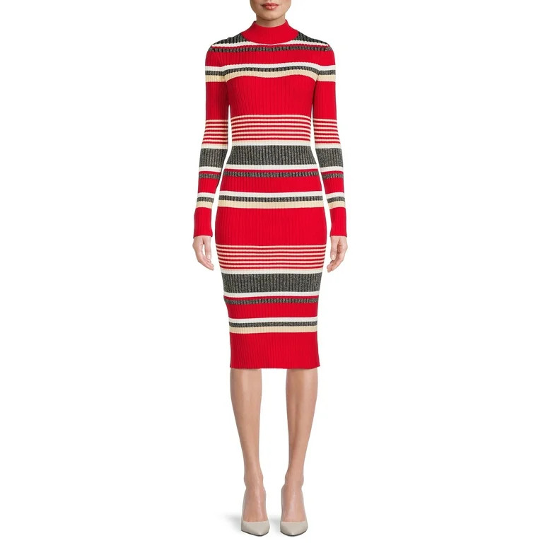 No Boundaries Juniors Lurex Stripe Dress - Walmart.com | Walmart (US)