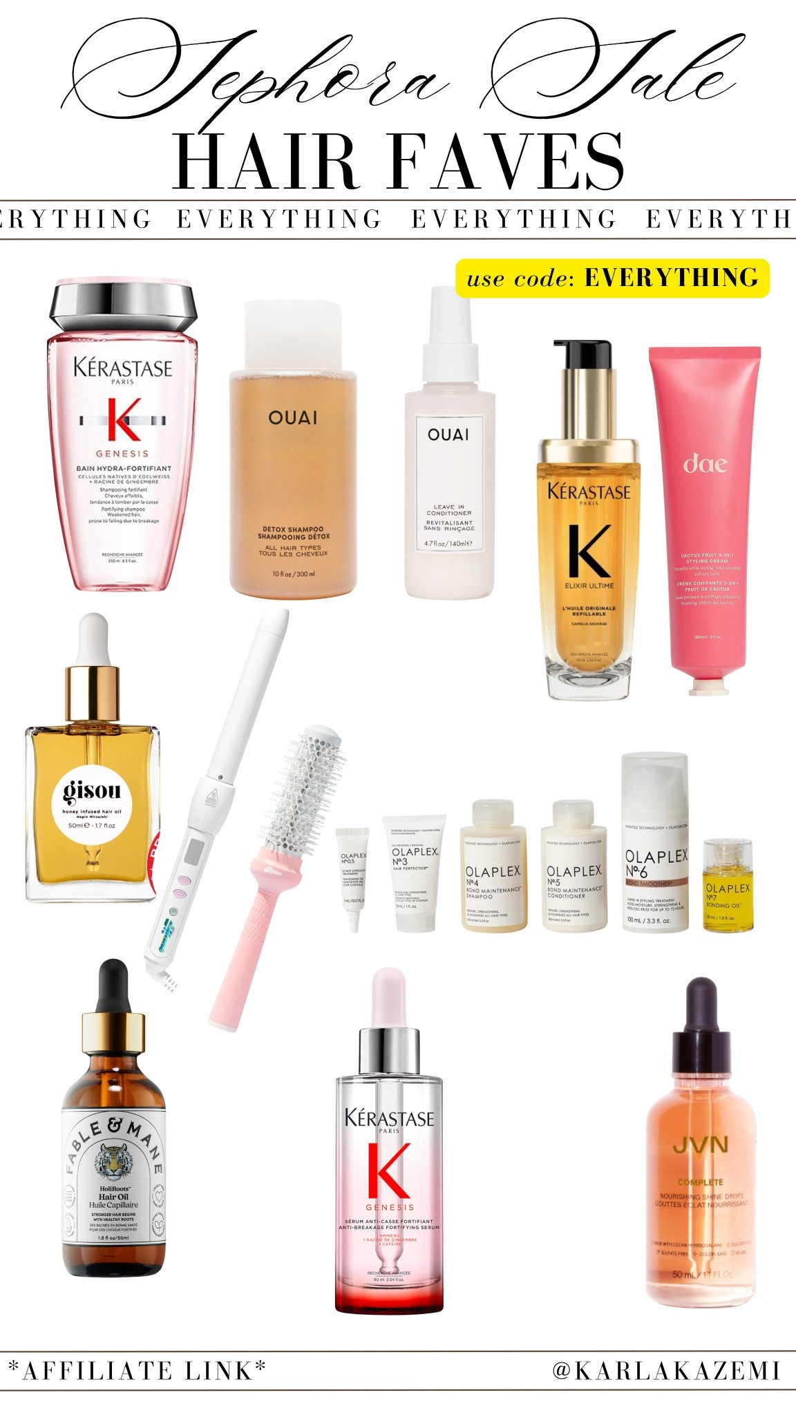 My top Hair picks for the Sephora sale!

Linking a few extras below🙈


Conditioner, hair growth serum, scalp oiling, hair oil, hair serum, how to grow strong hair, damage repair, colour safe shampoo, kerestase, dae, Olaplex, Mane Hair, Mane & Fable, ouai, detox shampoo, gisou.  

#LTKHoliday #LTKSaleAlert #LTKBeauty