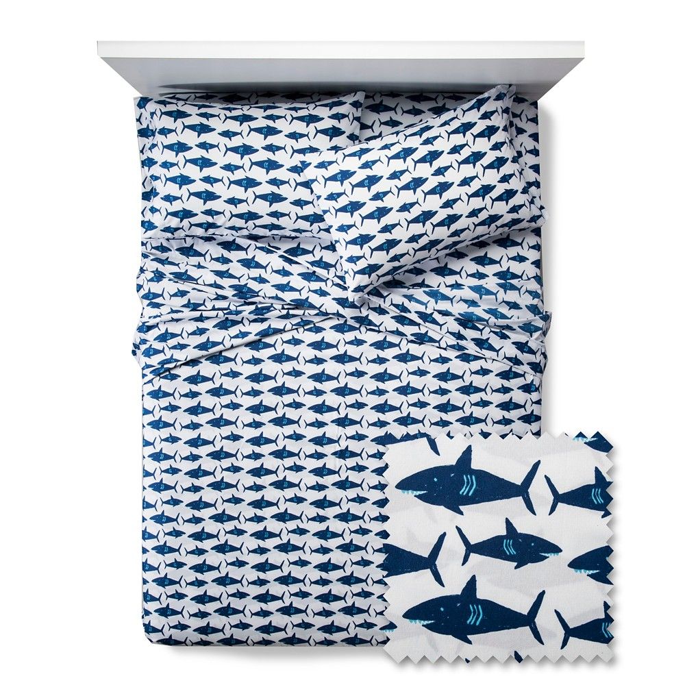 Great White Sharks Get-Together Sheet Set - Pillowfort™ | Target