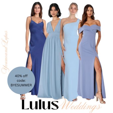 Lulus sale! Take 40% off with code: BYESUMMER on these great dresses. 
Wedding guest dresses, gowns, maxi dresses, floor-length gowns, date night dresses, evening gowns, cocktail dresses, fancy, YoumeandLupus, blue, green, white, grey, satin, spaghetti, strap dresses, knee-length dresses, turquoise party dresses

#LTKSale #LTKSeasonal #LTKstyletip