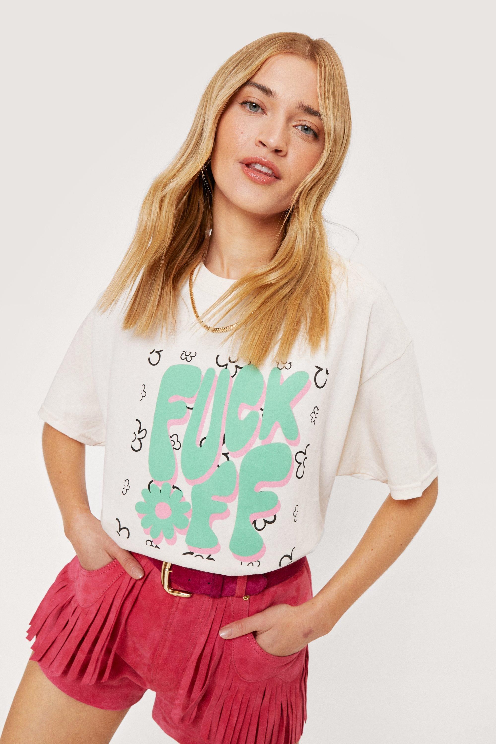 Fuck Off Crew Neck Graphic T-Shirt | Nasty Gal (US)