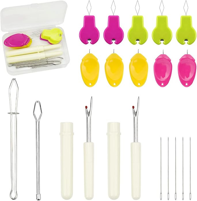 Lechchy Needle Threader for Hand Sewing & Sewing Machine - 10 Simple Needle Threaders for Embroid... | Amazon (US)