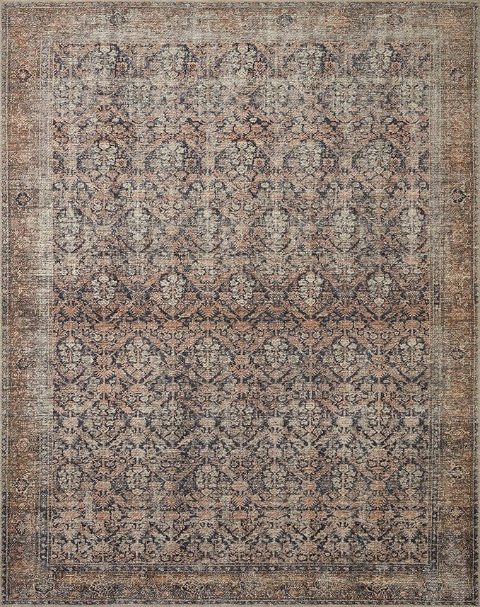 Loloi Amber Lewis x Billie Collection, Ink & Salmon 6'-0" x 9'-0" Area Rug – Antique & Distress... | Amazon (US)