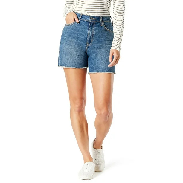 Signature By Levi Strauss & Co Women High Rise 5" Heritage Short | Walmart (US)