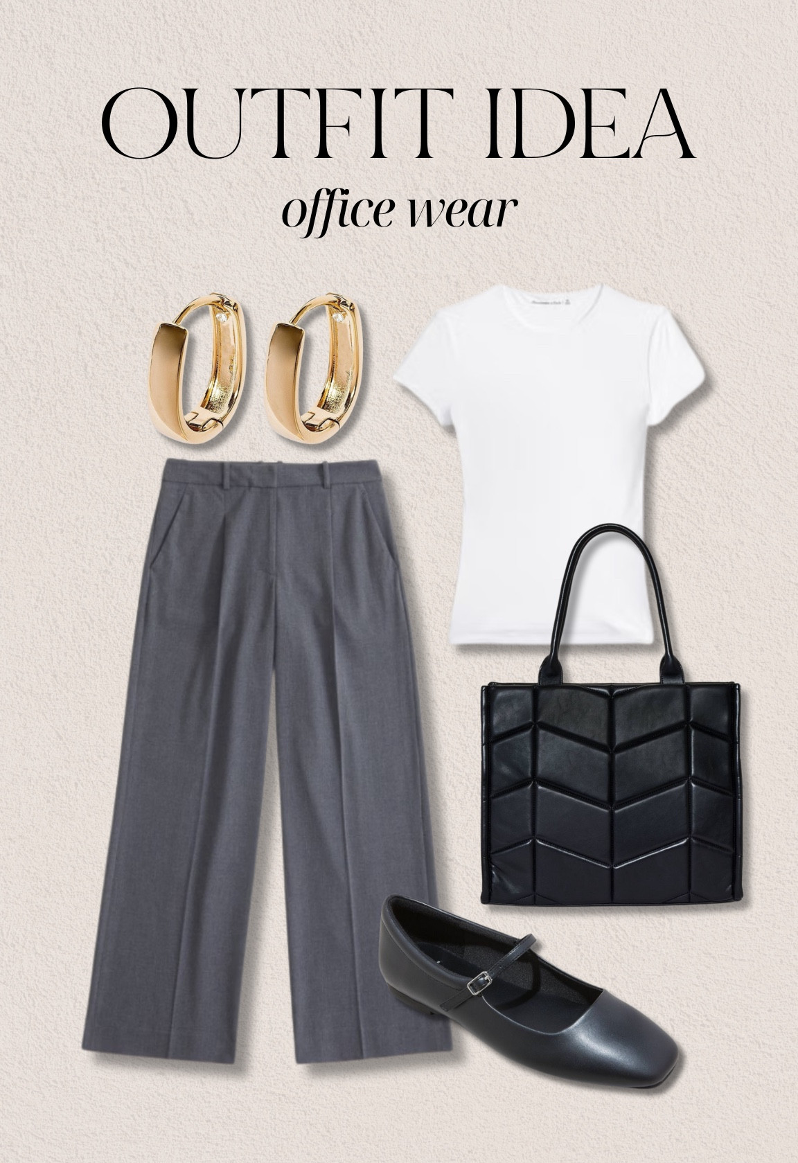 Outfit idea for the office! 💛

Trousers, pants, tuckable tee, gold earrings, gold hoops, black tote, bag, purse, ballet, flats, workwear, office wear, work shoes 

#LTKWorkwear #LTKU #LTKStyleTip