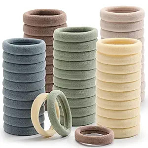 100 Pcs Thick Seamless Brown Hair Ties, Ponytail Holders Hair Accessories No Damage for Thick Hai... | Amazon (US)