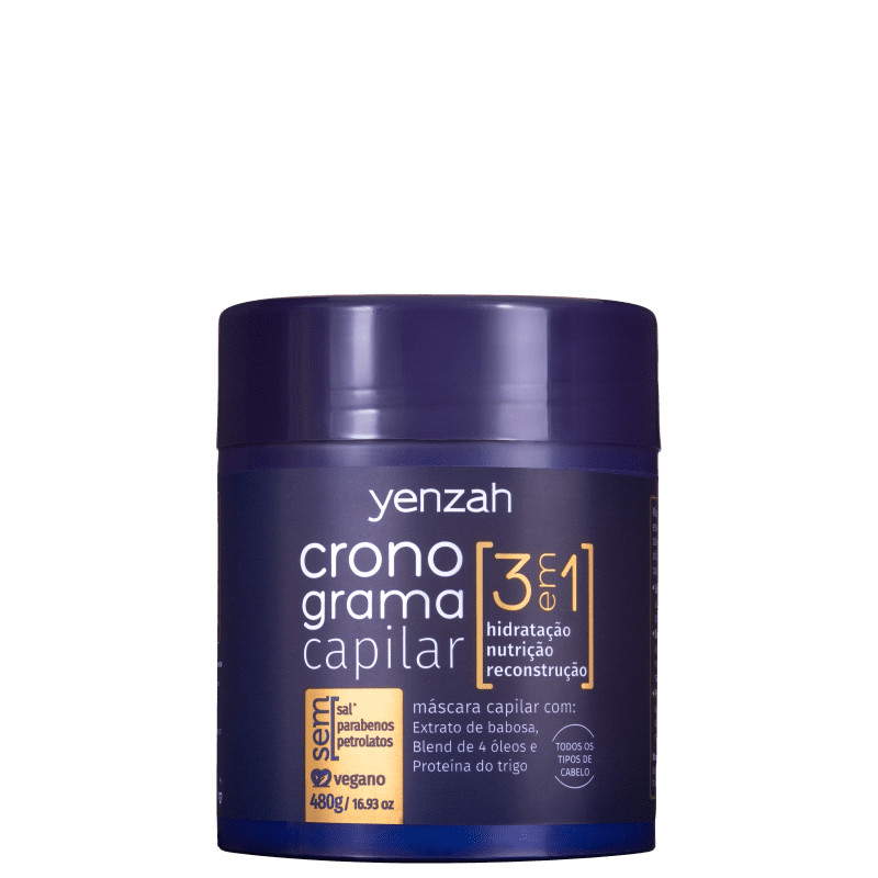 Yenzah Cronograma Capilar 3 em 1
        
            
                 - Máscara Capilar 480g | Beleza Na Web (BR)