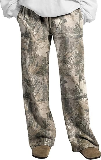 Camo Wide Leg Sweatpants for Women Casual Palazzo High Waisted Camouflage Loose Sweat Pants Baggy... | Amazon (US)
