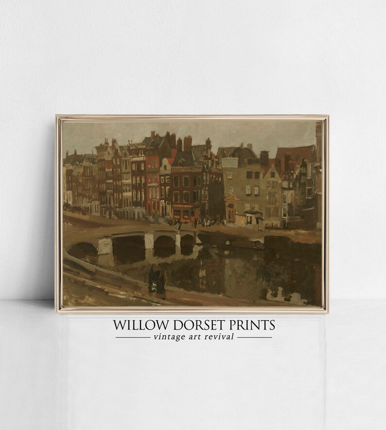 Amsterdam Print Vintage Architecture Muted Building Print Neutral Tone Print 1573 - Etsy | Etsy (US)