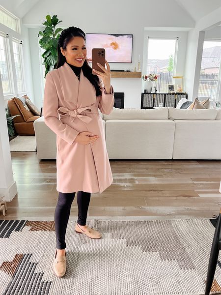 One of my favorites is this wrap coat! I love that it can keep you warm when it is chiller, but it not too thick. Perfect as a spring coat. It is so easy to dress up or down! Unfortunately this pink color is sold out, but it is available in black, navy and a pretty spring blue! It is also on sale for almost 50% off.

#LTKSeasonal #LTKsalealert #LTKstyletip
