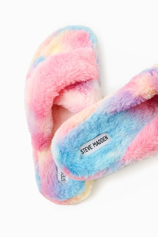 Pink Multi Fuzed Slippers | Tuckernuck (US)