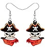 NEWEI Acrylic Halloween Pirate Skull Earrings Drop Dangle Accessories Charms Jewelry for Women Gi... | Amazon (US)