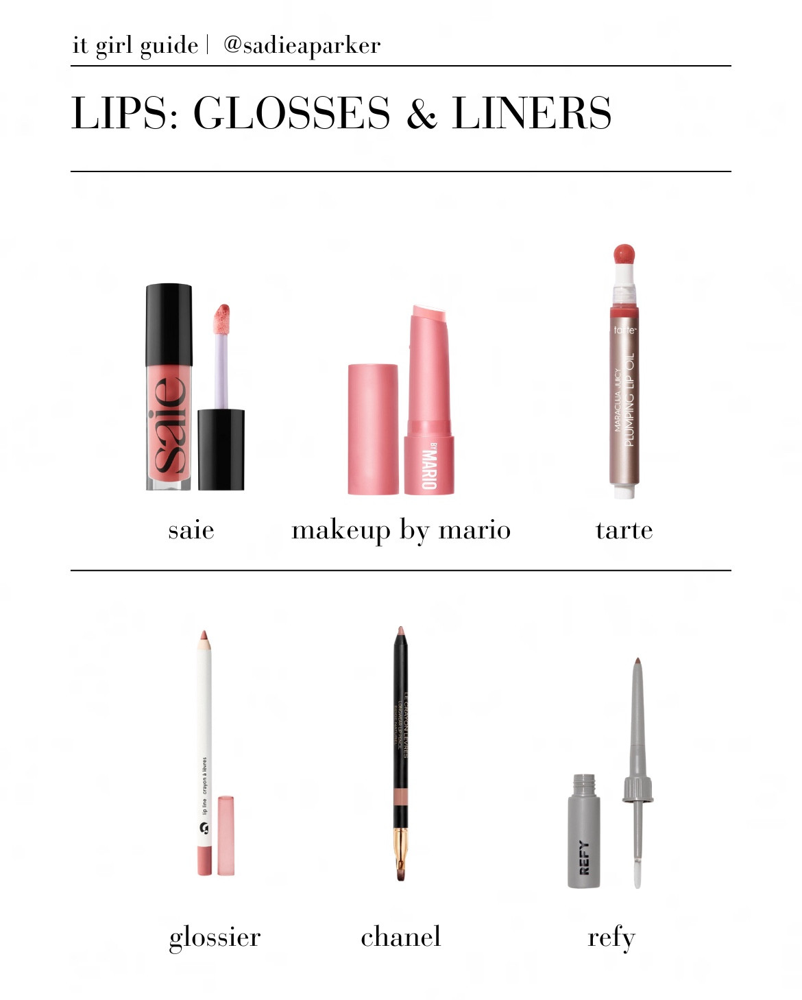 Lip & stationary products that are great essentials for the upcoming school-year!




( Lip product , Lip products , Saie lip oil , Makeup by Mario mini gloss , Tarte lip oil , Glossier lip liner , Chanel lip liner , Refy lip liner , Papier planner , Pink notebook , Highlighters , Stationary , School pens )

#LTKfindsunder50 #LTKU