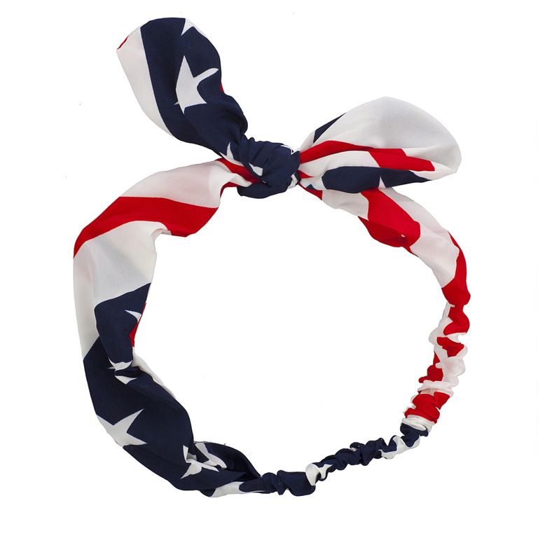 Lux Accessories American Fourth Of July American Flag Bow Headwrap Headband - Walmart.com | Walmart (US)