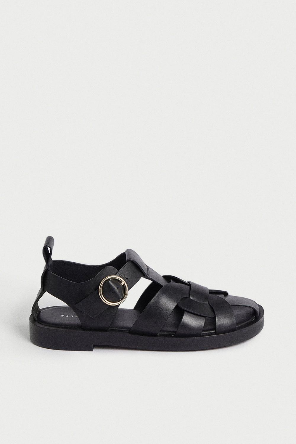 Real Leather Chunky Fisherman Sandal | Warehouse UK & IE