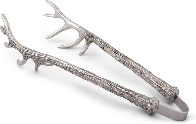 Vagabond House Pewter Antler Pattern Ice/Bread/Bar Tongs Artisan Designed Handcrafted for Refined... | Amazon (US)