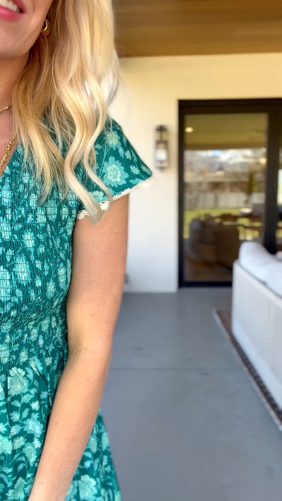 The easiest throw and go dress and I love the color!