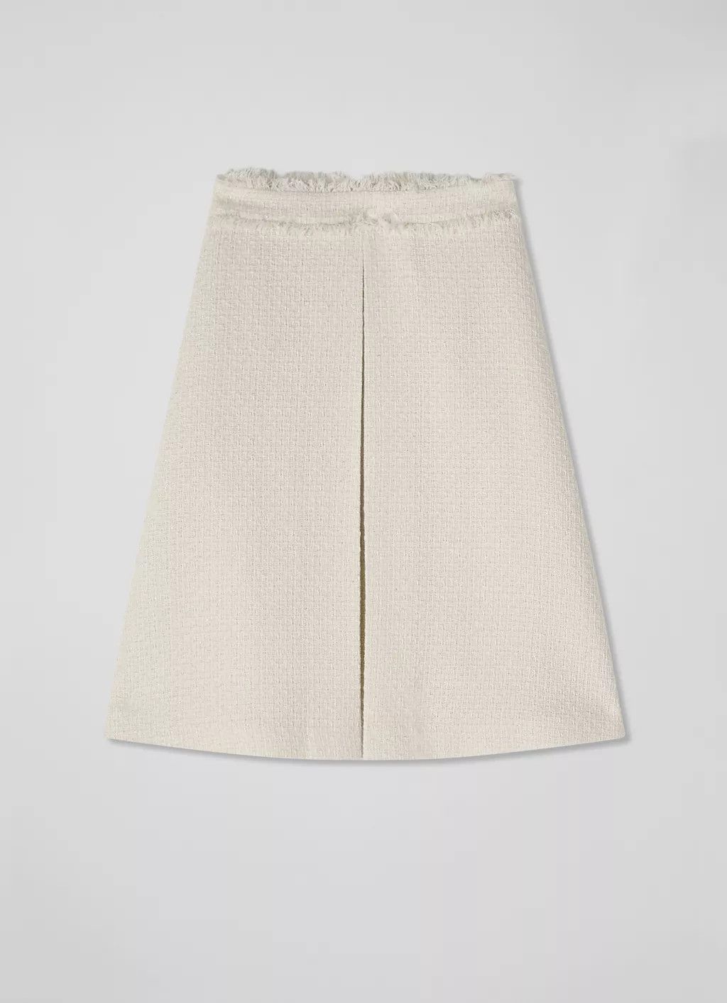 Ada Cream and Silver Recycled Cotton Tweed Skirt | L.K. Bennett (UK)