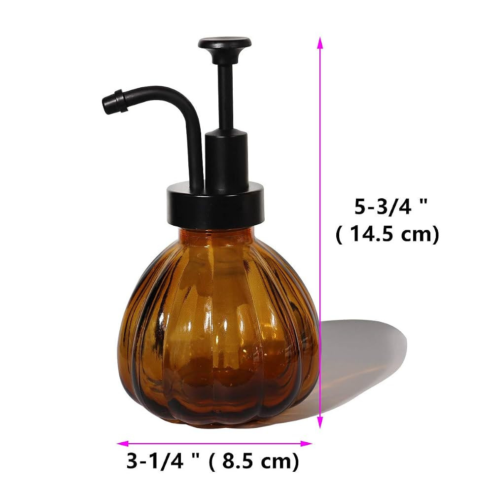 8 Oz Glass Soap Dispenser for Kitchen and Bathroom Countertop, Smooth Action Pump Refillable Wash... | Amazon (US)