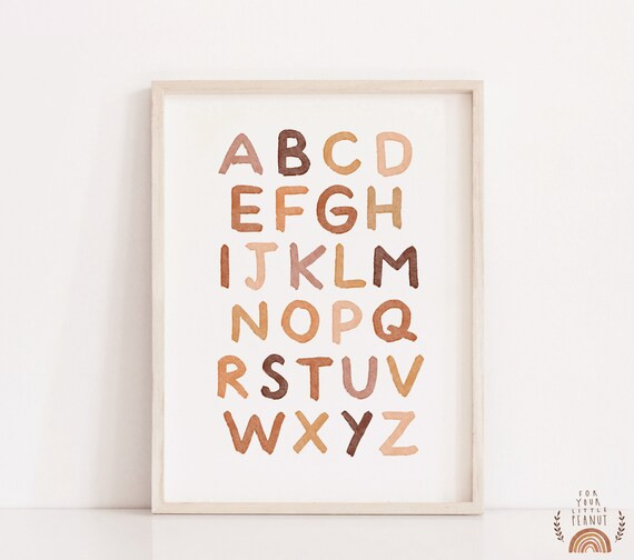 Alphabet Poster Printable Wall Art ABC Poster Alphabet Print | Etsy | Etsy (US)