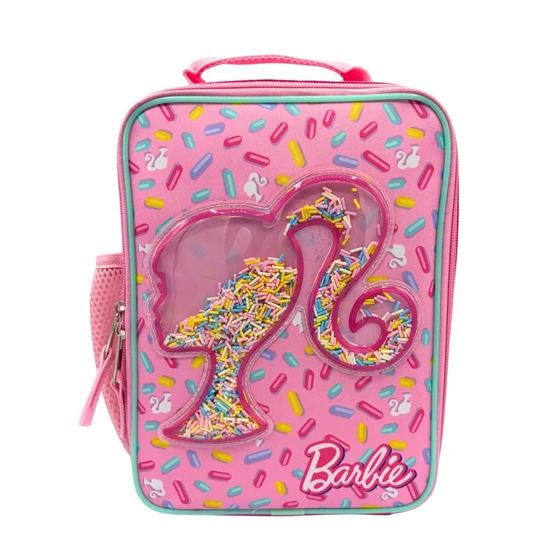 Barbie Confetti Cutie Reusable Insulated Lunch Bag with Padded Handle and Front Pocket | Walmart (US)